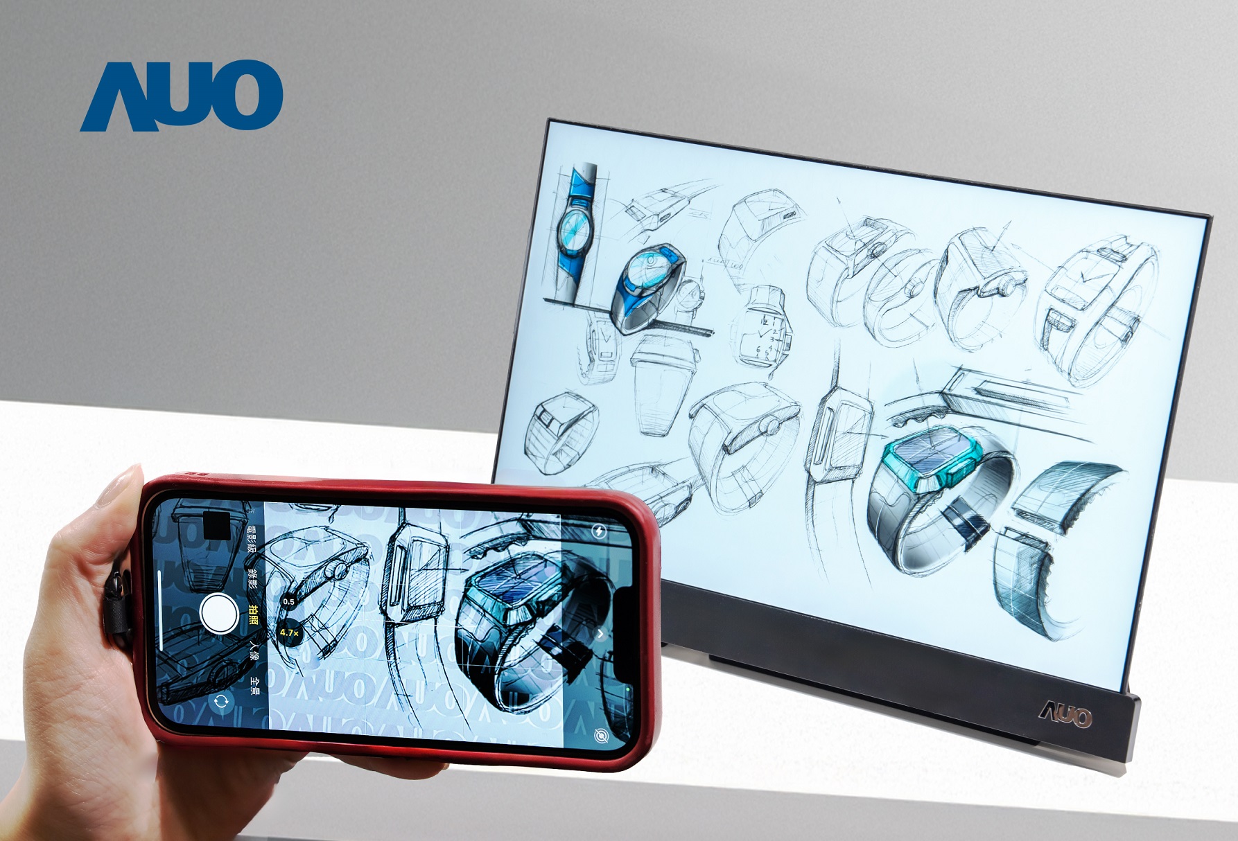 世界杯下单平台网站官网16吋防窥显示器，采用人眼无法察觉、相机拍摄时才显现的隐藏式水印技术，未来可结合AI镜头侦测周围环境，实时开启或关闭水印，大幅提升在公共场域使用显示器的安全性